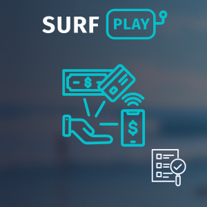 Surfplay payment methods with cards and mobile phone.